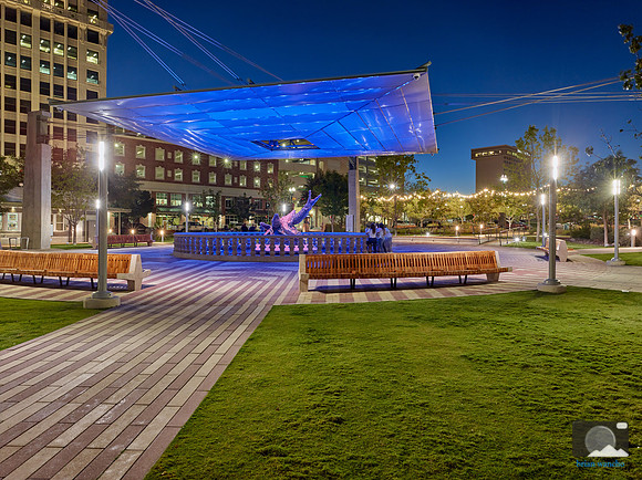 San Jacinto Plaza at Night